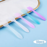 Flyshadow 10 Pcs/Set Facial Mask Sticks Cosmetic Spatulas Plastic Face Mask Small Spoon Reuse DIY Face Skin Care Mask Mix  Make Up Tools