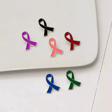 Flyshadow Yellow Ribbon Health Peace Enamel Pins Breast Cancer Red Hope Expectation Prevention Safe Return Badge Brooches For Relatives