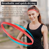 Flyshadow Classic Elastic Silicone Sports Headbands Summer Unisex Anti-Slip Sweatband Candy Color Women Men Gym Running Yoga Hair Bands