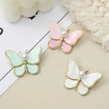 Flyshadow New Butterfly Brooches for Women Charm Pearl Gold Color Brooch Pins Party Wedding Gifts Clothing Accessories Jewelry Gift