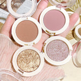 Flyshadow Monochrome Matte Glitter Eyeshadow Pearlescent Highlighter Powder Makeup Diamond Eye Shadow Palette Shiny Eye Makeup Cosmetics