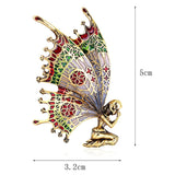 Flyshadow 1PC Vintage Alloy Angel Butterfly Wings Fairy Brooches For Women Brooch Enamel Anti-glare Pins Angel Designer Jewelry Gift