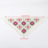 Flyshadow Cornflower Triangle Scarf Splicing Sunflower Knit Headbands Ladies Fashion Hair Accessories Travel Pthoto Headwear Hair Bands