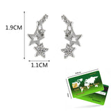 Flyshadow Korean Jewelry for Women Star Ear Climber Tiny Star Stud Earrings for Women Birthday Party Wedding Jewelry Gift Pendientes Y2K