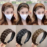 Flyshadow Wig Braided Headbands for Women Fishbone Wide Twist Hairbands Handmade Head Hoop Hair Bands Styling Headwear Accessories Gift