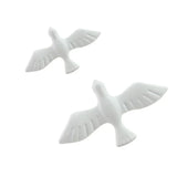 Flyshadow 2024 Newest Animal Brooch Acrylic Vintage White Peace Dove Birds Brooch Lot  Pins Jewelry Gifts Brooches for Women