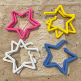 Flyshadow Simple Exaggerated Hoop Earring Women Colorful Star Rhomboid Big Hoop Geometric Fashion Statement Earring Wholesale Punk Jewelry