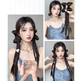 Flyshadow Bow Tie Braid Hair Clip Black Fashion Hairpin For Girls Korean Styling Tools Headwear Hair Clips Women Twist Braided Hairpin