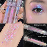 Flyshadow Glitter Highlighter Liquid Eye Shadow Eyeliner Durable Waterproof Pearl Shiny Shake Liquid High Gloss Brighten Silkworm Makeup