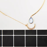 Flyshadow Creative Star Moon Pendant Necklace for Women Geometric Bohemia Choker Necklaces Female Wedding Party Birthday Jewelry Gift