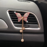 Flyshadow Butterfly Car Air Vent Clip Air Freshener Car Decor Air Outlet Bling Diamond Butterfly Car Accessories Interior For Woman