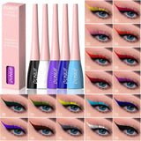 Flyshadow 18 Colors Matte Colorful Liquid Eyeliner Pencil Waterproof Lasting Makeup Liquid Eye Liner Blue Green Yellow Eyes Cosmetics Pen