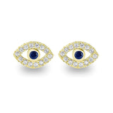 Flyshadow multi-color Zircon Eyes stud earrings Jewelry Earrings for Women Diamant earrings 14k Gold Silver earrings