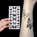 Flyshadow 1 Sheet Waterproof Temporary Tattoo Sticker 3D Butterfly Fake Tattoo Flash Transfer Tatoo Leg Arm Hand Foot For Women Body Art