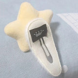 Flyshadow Autumn Winter Yellow Plush Star Hair Clip Women Girls Cute Small Hairpins Side Clip Barrette Korean Fashion Hair Accessories Y2K