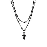 Flyshadow Ingemark Gothic Black Cross Jesus Star Pendant Choker Necklace for Women Punk Vintage Metal Chain Neck Jewelry Accessories New