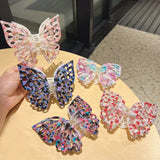 Flyshadow New Extra Large Butterfly Hair Claw Clips Double Hollow Geometric Claw Clip Barrettes for Girls Hair Accessories for Women