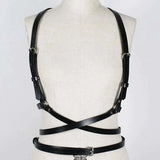 Flyshadow Men Harness Belts BDSM Gay Pu Leather Studded Decor Harness Adjustable Sex Bondage Harness Fetish Clothing Erotic Costume