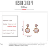 Flyshadow Luxury -encrusted Imitation Pearl Earrings For Women Eardrop Accessories Wedding Fashion Jewelry Shiny Classic Earrings