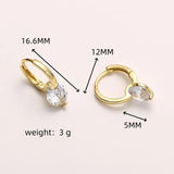 Flyshadow Imitation Pearl Hoop Earring Round Cubic Zirconia Small Ear Hoops For Women Men Copper Metal Simple Earrings Party Jewelry