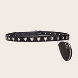 Flyshadow Love Metal Women's Belt Exaggerated Punk Style Detachable Love Waist Bag Fashion Club Party Waist Chain For Femme Accessories