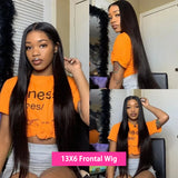 Flyshadow Wear Go Glueless Wig 30 34 Inch Bone Straight 13x6 HD Lace Frontal Wig Human Hair Pre plucked 6x4 Transparent HD Lace Front Wig