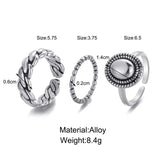 Flyshadow Rings Couples Accessories INS Fashion Vintage Twist Design Round Shape Geometric Jewelry