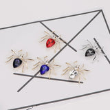 Flyshadow Fashion Spider Crystal Flower Pins Brooches Wedding Jewelry Bijouterie Corsage Dress Coat Brooch Pin Accessories