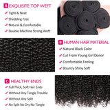 Flyshadow Indian Kinky Curly Bundles Human Hair Weaving Natural Color 1//3/4 Bundles Deal  Jerry Curly Human Hair Extensions