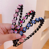 Flyshadow Fashion Rhinestone Pearl Non-Slip Hairbands Elastic Headband Flower Women Hair Hoop Bands Bezel Girls Hair Accessories Headdress