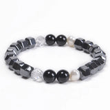 Flyshadow Natural Stone Beaded Bracelet for Men and Women Crystal Agate Black Magma Pearls Jewelry Exotic Valentine's Gifts Hot Sales