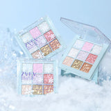 Flyshadow Dream Girl Eyeshadow Palette 9 Colors Snowflake Shimmer Matte Highlights Cool Tone Eye Shadow Korean Make-up Women Cosmetic