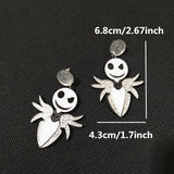 Flyshadow Halloween Parody Christmas Drop Earrings for Women Jewelry Trendy Acrylic Accessories