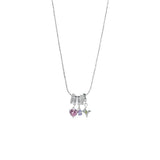 Flyshadow Korea Simple Fashion Love Zircon Star-studded Pendant Necklace Sweet And Cool Design Clavicle Chain Women Party Accessories