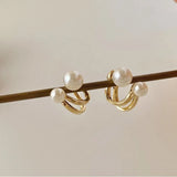 Flyshadow Charming Pearl Dangle Earrings for Women Fine Jewelry in 2024 Elegant Girl's Accessories with Unique Design Casual Ear Stud