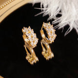 Flyshadow New Design Compact Ears of Wheat High-end Ear Buckle Feminine Earrings Jewelry Gifts Delicate Design Fashion Jewelry