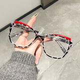 Flyshadow Retro Cat Eye Glasse Fashion Eyewear New Glasses Frames Women Luxury Brand Designer Tr90 Ultralight Eyeglasses Frame For Ladies