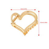 Flyshadow 4cm Alloy Hollow Love Hair Claw Hairpin Silver Golden Fashion Hair Clip Crabs For Women New Hair Accessories Headwear Claw