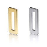 Flyshadow 20pcs 20mm Stainless Steel Gold Rectangle Frame Charms Pendants for Earrings Necklace DIY Jewelry Making Accessories Supplies