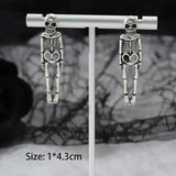 Flyshadow New Halloween Skull Skeleton Drop Earrings for Women Fashion Trend Gothic Jewelry Gift Hip Hop Rock Cool Dropped Earrings Men