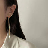 Flyshadow Simple Earrings for Women Long Tassel Earrings Ear Line Pendientes Fashion Elegent Earrings Drop Earrings