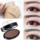 Flyshadow New 3 Seconds Quick Makeup Brow Eyebrow Powder Stamp Waterproof Powder Palette for Perfect Eyebrows Eye Brow Tint Makeup Tools