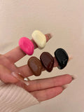 Flyshadow Korean Version Of Ins Chocolate Enamel Drip Ring Simple And Versatile Sweet And Cool Spice Girl Party Ring Accessories