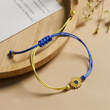 Flyshadow Charm Yellow Blue Ukraine Bracelets For Women Men Handmade Ukrainian Flag Color Woven String Bracelet New Design Couple Jewelry