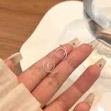 Flyshadow Simple Wave Spiral Geometric Earrings For Women Party Minimalist Hanging Earing Trendy Jewelry