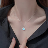 Flyshadow New Firefly Necklace Female Tide Net Red Forest Cold Wind Niche Design Sense Moonstone Pendant Clavicle Chain Necklaces