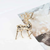 Flyshadow Cute Creative Deer Brooch European and American Christmas Deer Animal Chest Flower Women's Clothing Accessories Clothes Decor