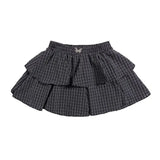 Flyshadow Ruffle Plaid Mini Skirt Women Kawaii Preppy Style Short Skirts Layered Sweet Cute Korean Fashion Casual Street Skirt