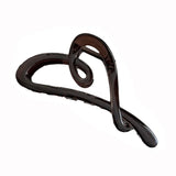 Flyshadow Large Female Back Head Barrettes with Acrylic Heart Grip - Secure and Fashionable Hair Accessory