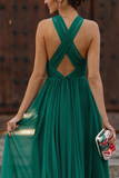 Sexy Formal Solid Hollowed Out Backless Halter Evening Dress Dresses